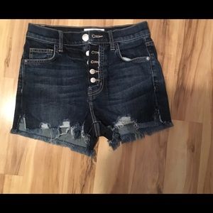 Current Elliot The Ultra Highwaist Distress Jean/Denim Short Sz 24